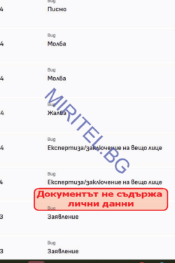 Справка по дело - документи ЕПЕП